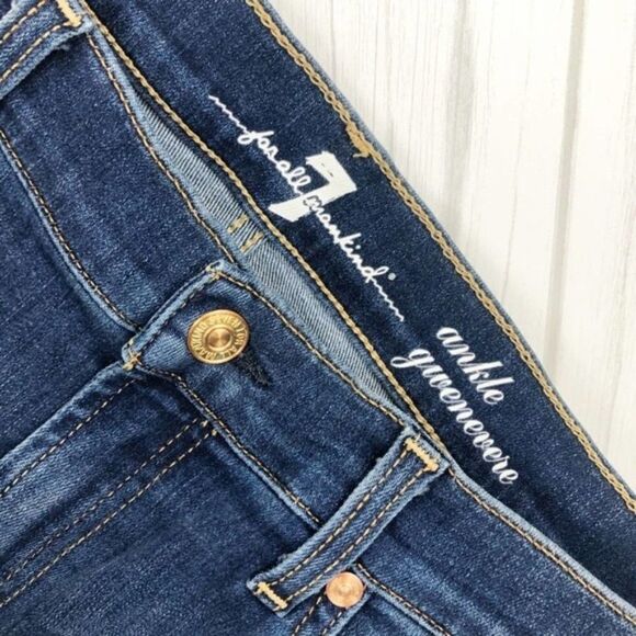7FAM Gwenevere Distressed Skinny Ankle Jeans NWT  - Picture 3 of 7
